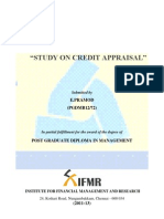 Project Report-Study On Credit Appraisal