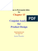 Conjoint Analysis For Product Design: Welcome To Powerpoint Slides For