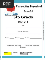 5to Grado - Bloque 1 - Español