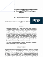 Development and Operational Experience With Topless Wood Gasifier Running A 3.75 KW Diesel Engine Pumpset