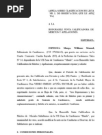 Apela Sobre Clasificacion Lista Tres Subtte. Espinoza Murga Williams