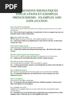 Expressions Idiomatiques