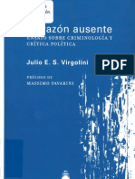 La Razon Ausente Ensayo Sobre Criminologia y Critica Politica - Julio Vergolini