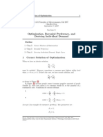 Optimization, Revealed Preference, and Deriving Individual Demand