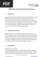 AMES TEST: Bacterial Reverse Mutation Assay