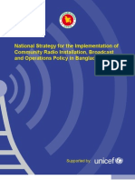 National Strategy For The Implementation of Community Radio Installation, Broadcast and Operations Policy in Bangladesh