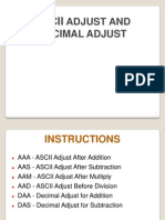 ASCII Adjust & Decimal Adjust