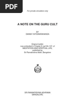 A Note On The Guru Cult