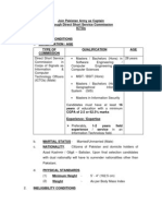 Eligibility Criteria For Joining Pakistan Army As A Corps of Signals As Information & Computer Technology Officers (ICTOs) (Male)