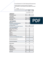 Sample Profit and Loss Statement