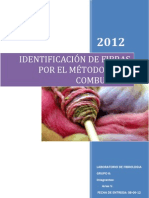 Laboratorio 2 de Fibrologia-Identificacion de Fibras Por Combustion