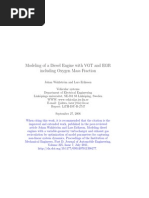 Modeling of A Diesel Engine With VGT and EGR Including Oxygen Mass Fraction