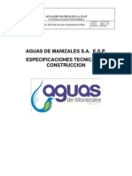 Especificaciones de Construccion Aguas de Manizalez