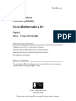 Core Mathematics C1: GCE Examinations Advanced Subsidiary