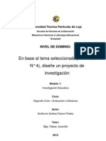 Proyecto de Investigación Educativa