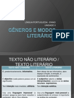 Géneros e Modos Literários