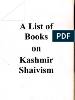 A List of Books On Kashmir Shaivism - IAT