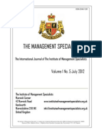 The Management Specialist Vol 1 No 5