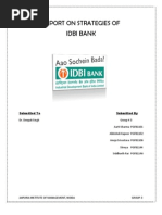 Report On Strategies of Idbi Bank: Submitted To