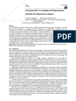 The Impact of Environmental Accounting and Reporting On Sustainable Development in Nigeria