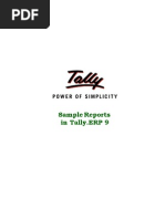 Tally Erp 9.0 Material Sample Reports in Tally - Erp 9