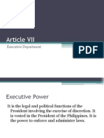 Article 7 The Executive Department