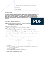 Uptake and Distribution of Inhalational Anesthetics