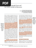 TH e Five-Paragraph Essay and The Defi Cit Model of Education