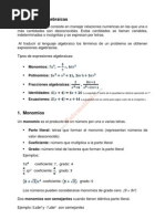 Expresiones Algebraicas