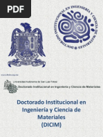 Doctorado Institucional en Ingeniería y Ciencia de Materiales UASLP