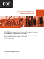 HIV/AIDS Vulnerabilities in Regional Transport Corridors in The Kyrgyz Republic and Tajikistan