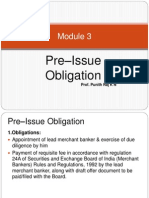 Pre Issue Management 