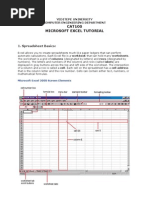 CAT100 Microsoft Excel Tutorial: 1. Spreadsheet Basics