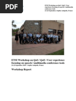 Report-ETSI QoS QoE Workshop