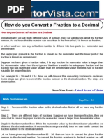 How Do You Convert A Fraction To A Decimal