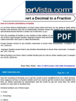 How To Convert A Decimal To A Fraction