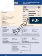 PPI Sample Score Report