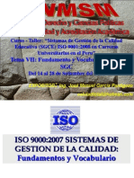 Tema VII: Fundamento y Vocabulario de Un SGC