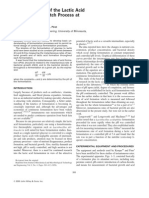 A Kinetic Study of The Lactic Acid Batch Process at Controled PH