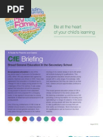 CfE Briefing For Parents