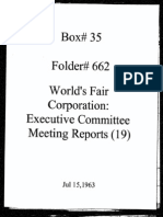 World's Fair Corporation - Executive Committee Meeting Reports - 07-15-1963