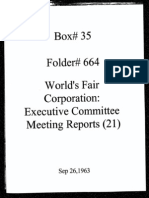 World's Fair Corporation - Executive Committee Meeting Reports - 09-26-1963