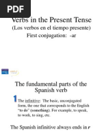 The Present Tense of Regular - Ar Verbs