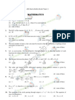 JEE Main Entrance Test Maths Model Paper 2