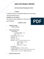 Guidelines For Project Report: Jagannath International Management School Guidelines For The Mentor