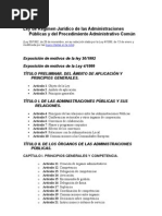 Ley de Régimen Jurídico de Las Administraciones Públicas y Del Procedimiento Administrativo Común