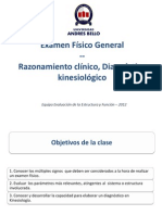 Clase 4 - Examen Fisico General, Razonamiento Clinico y Diagnostico Kinesico