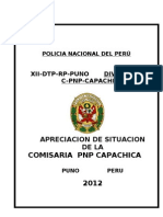 Apreciacion Cituacional de La Comisaria PNP de Capachica - 2012