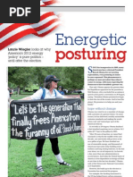 "Energetic Posturing" - Tce Today Magazine - Front-Page Story Oct. 2012