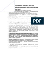 Claretiano Reproducción Sexual y Asexual de Las Plantas